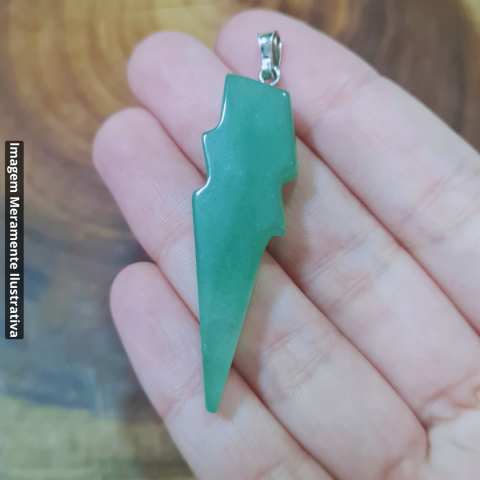 Pingente Raio Quartzo Verde - Unidade